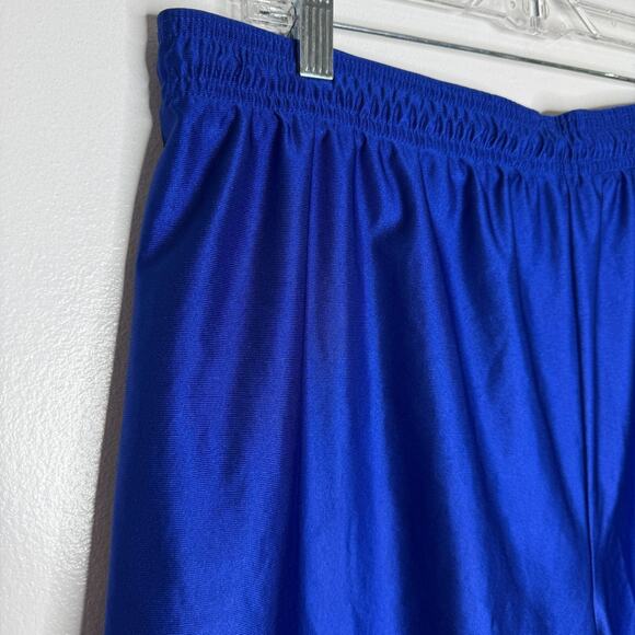 Foot Locker Shorts XL Blue Dazzle Shimmer Shiny Athletic Y2K Gym Basic Training - Picture 2 of 5